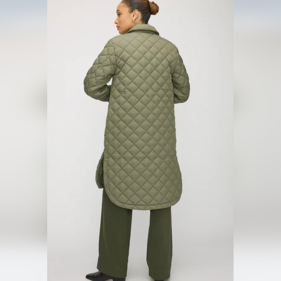 Kit & Ace Oslo Women's Olive Quilted Puffer Coat, Size Medium, New with tags - Picture 3 of 3